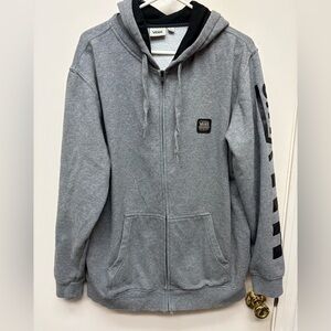 Vans Men's Zip-Up Gray Hoodie